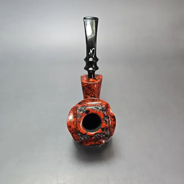 Nording Moss Partially Rusticated Freehand Estate Briar Pipe, Unsmoked - Image 8