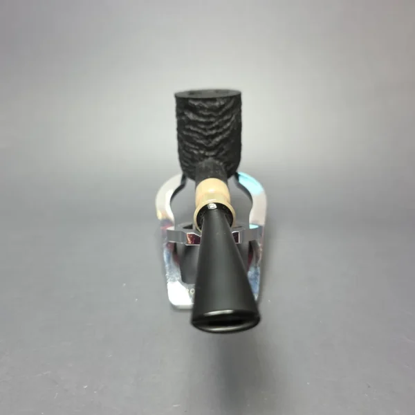 Pipe Tristan Sandblasted Billiard w/ Horn Handmade Briar Pipe, New - Image 5