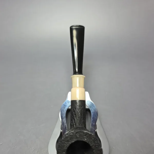 Pipe Tristan Sandblasted Billiard w/ Horn Handmade Briar Pipe, New - Image 7