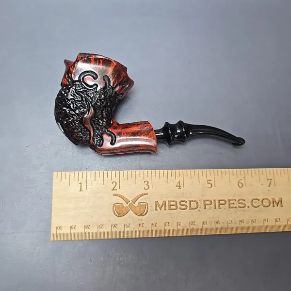 Nording Moss Partially Rusticated Freehand Estate Briar Pipe, Unsmoked - Image 11