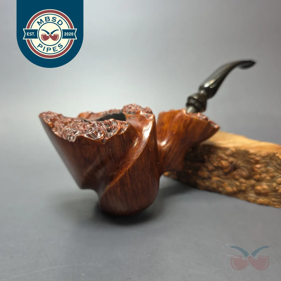 Sven Lar 1ES XL Smooth Freehand Sitter Estate Briar Pipe, American Estates