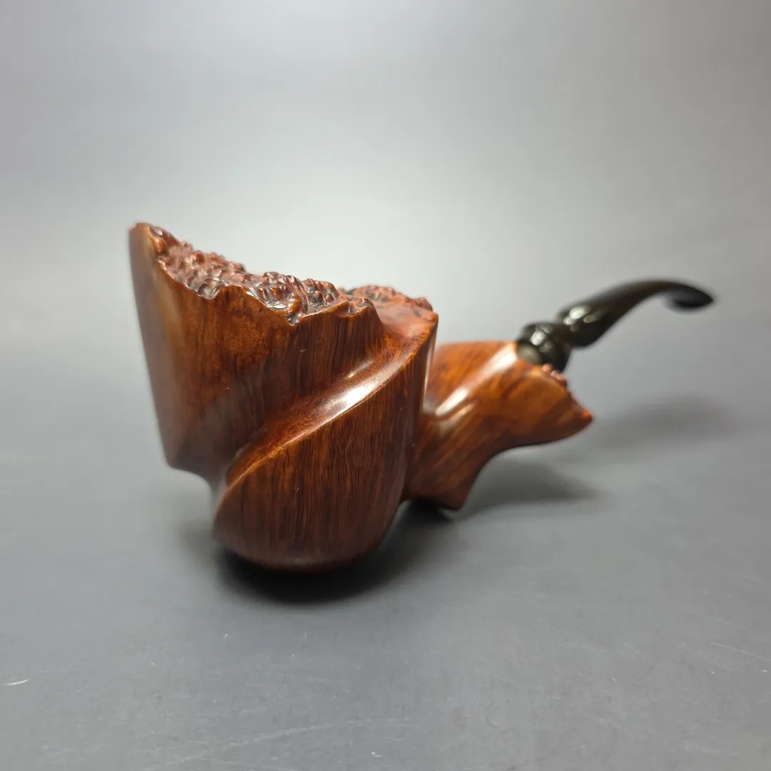 Sven Lar 1ES XL Smooth Freehand Sitter Estate Briar Pipe, American Estates - Image 2