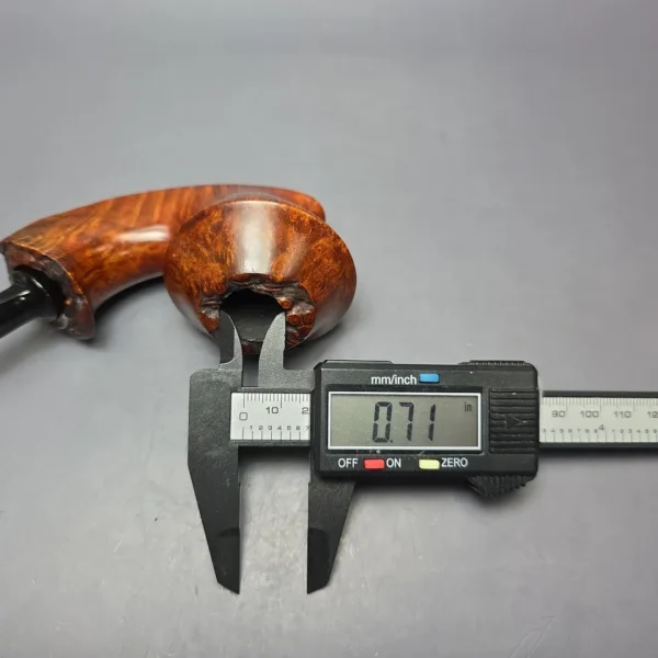 SU Pipes Smooth Rhodesian Sitter w/ Case Handmade Briar Pipe, New - Image 10