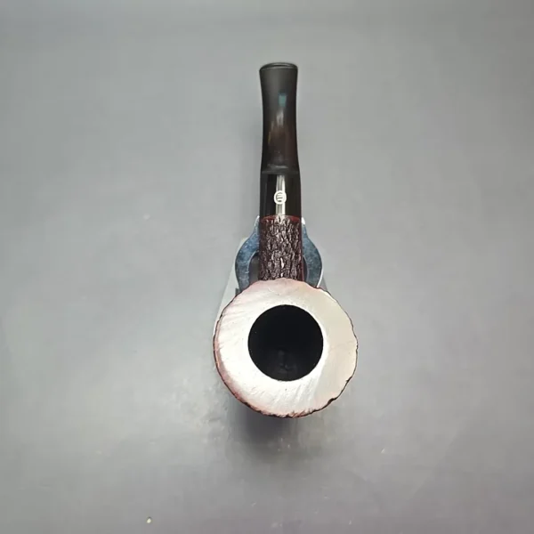 James Upshall Bark EXL Partially Rusticated Skater Estate Briar Pipe, Unsmoked - Image 6