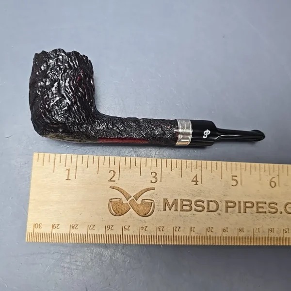 Peterson Cobble 53 Rusticated & Sandblasted Lovat w/ Silver Briar Pipe, New - Image 12