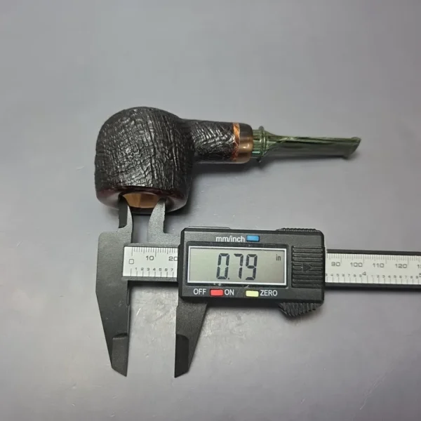 Graziano Tendi Partially Sandblasted Nosewarmer Pot w/ Horn Handmade Briar Pipe, New - Image 12