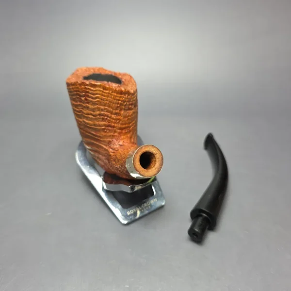 James Barber (Ferndown) Chevin Tudor 4 Star Sandblasted Dublin w/ Silver Estate Briar Pipe - Image 12