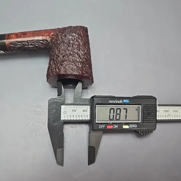 James Upshall Bark EXL Partially Rusticated Skater Estate Briar Pipe, Unsmoked - Image 3