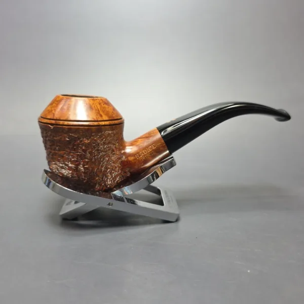 Radice Rind Partially Rusticated Bullmoose Estate Briar Pipe, Italian Estates - Image 3