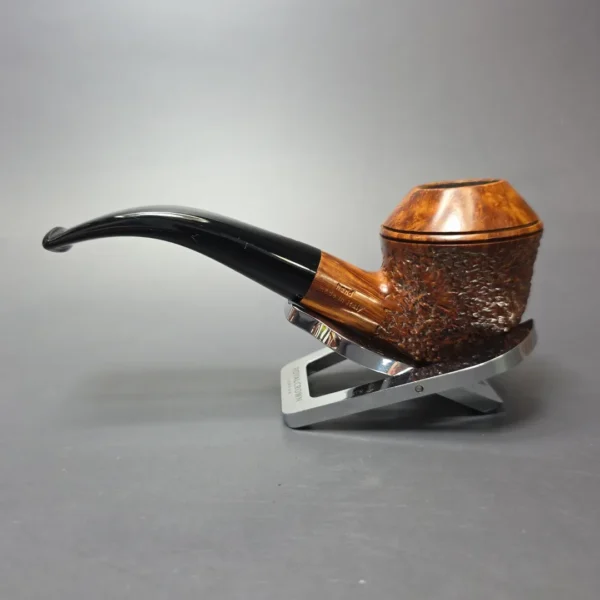 Radice Rind Partially Rusticated Bullmoose Estate Briar Pipe, Italian Estates - Image 5