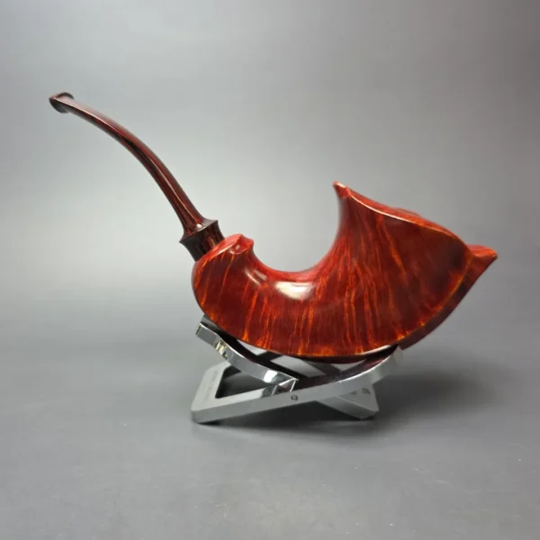 SU Pipes Smooth Horn w/ Case Handmade Briar Pipe, New - Image 5