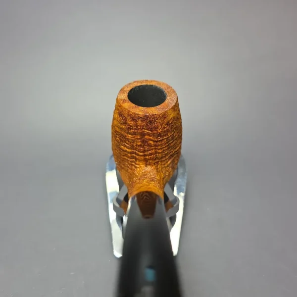 Pipe Tristan Contrast Sandblasted LC Bent Billiard Handmade Briar Pipe, New - Image 12