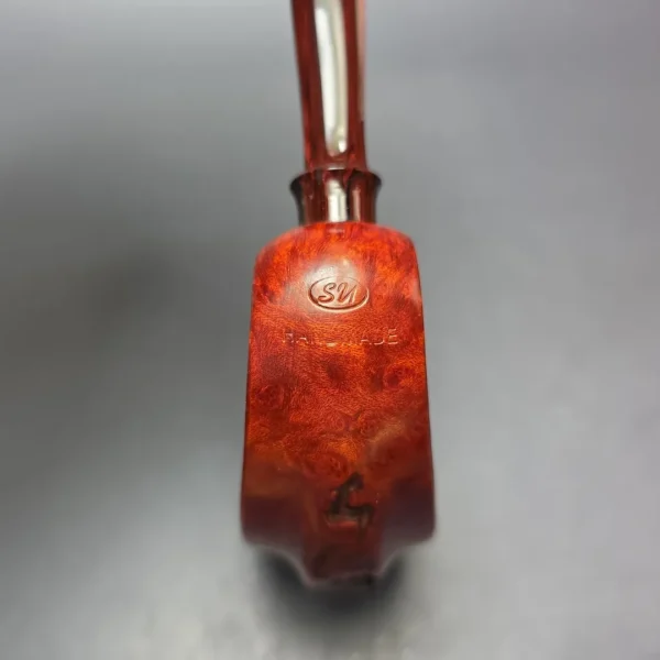 SU Pipes Smooth Horn w/ Case Handmade Briar Pipe, New - Image 10