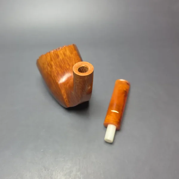 Baldo Baldi XL Smooth Panel Dublin w/ Amber Estate Briar Pipe, Unsmoked - Image 3