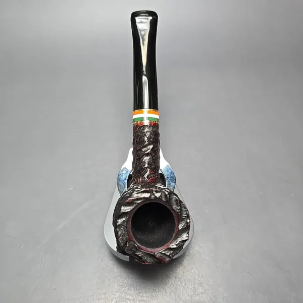Peterson 2026 St Patrick's Day 107 Rusticated Billiard Briar Pipe, New - Image 8