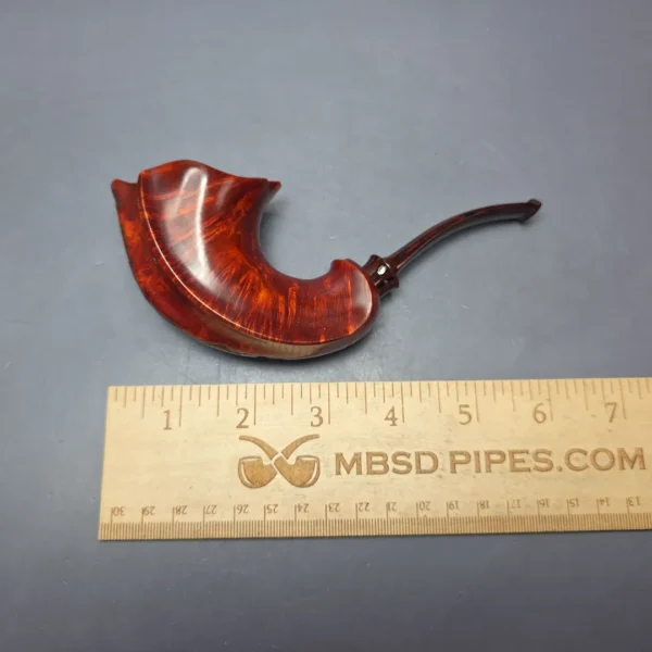 SU Pipes Smooth Horn w/ Case Handmade Briar Pipe, New - Image 11