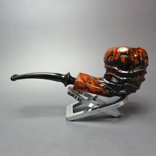 Nording Abstract Partially Rusticated Freehand Estate Briar Pipe, Unsmoked - Image 4