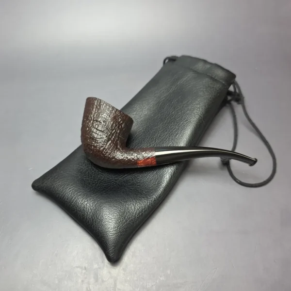Teddy Knudsen Sandblasted Dublin Estate Briar Pipe, Unsmoked - Image 13