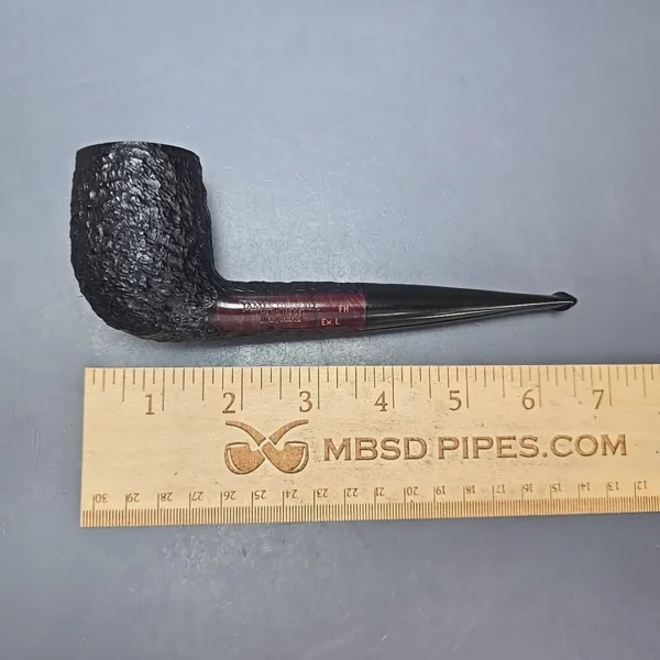 James Upshall Bark EXL Partially Rusticated Billiard Estate Briar Pipe, Unsmoked - Image 7