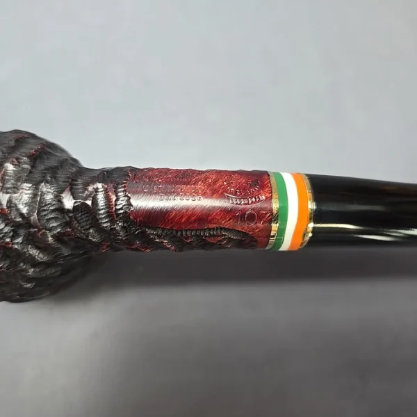 Peterson 2026 St Patrick's Day 107 Rusticated Billiard Briar Pipe, New - Image 10