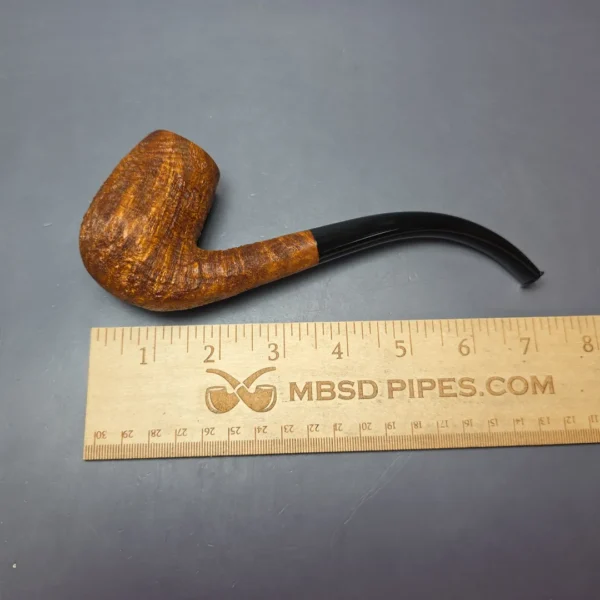Pipe Tristan Contrast Sandblasted LC Bent Billiard Handmade Briar Pipe, New - Image 7