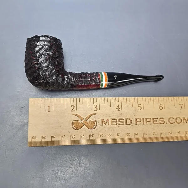 Peterson 2026 St Patrick's Day 107 Rusticated Billiard Briar Pipe, New - Image 11