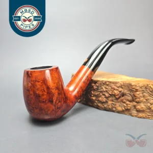 Calibano (Mastro de Paja) 107 D C2 Smooth Bent Billiard Estate Briar Pipe, Unsmoked
