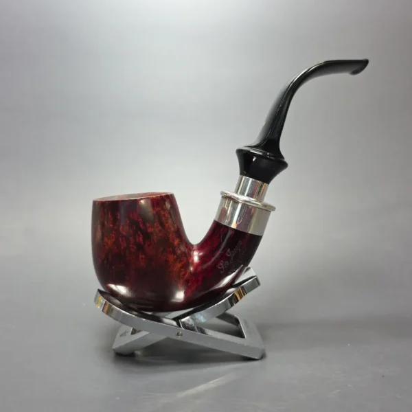 Ser Jacopo Pre-1994 Delecta Smooth Bent Billiard w/ Silver Estate Briar Pipe, Italian Estates - Image 10