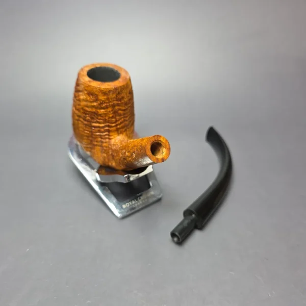 Pipe Tristan Contrast Sandblasted LC Bent Billiard Handmade Briar Pipe, New - Image 5