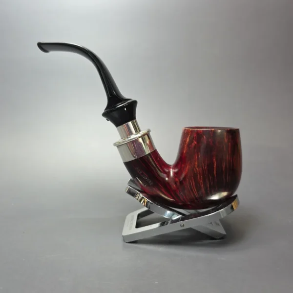 Ser Jacopo Pre-1994 Delecta Smooth Bent Billiard w/ Silver Estate Briar Pipe, Italian Estates - Image 9