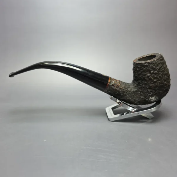 James Upshall Empire Acclaim Magnum Rusticated Bent Billiard Estate Briar Pipe, Unsmoked - Image 4
