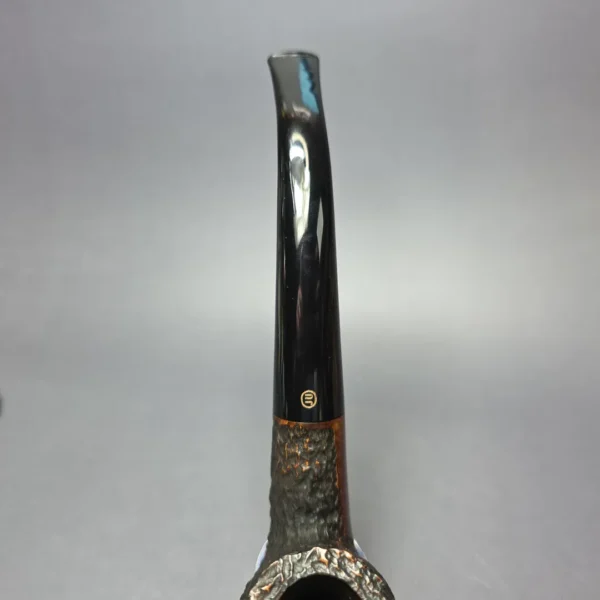 James Upshall Empire Acclaim Magnum Rusticated Bent Billiard Estate Briar Pipe, Unsmoked - Image 6