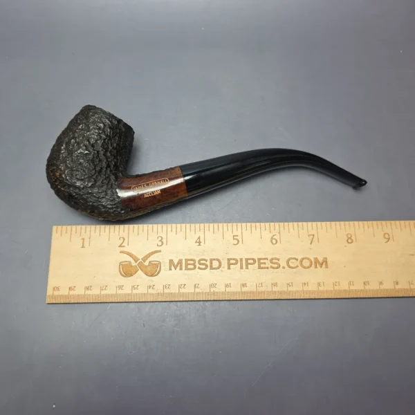 James Upshall Empire Acclaim Magnum Rusticated Bent Billiard Estate Briar Pipe, Unsmoked - Image 8