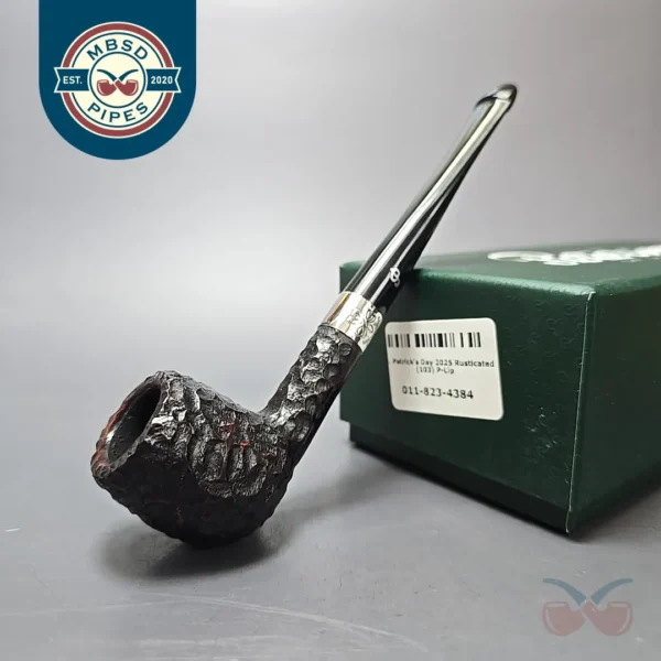 Peterson 2025 St Patrick's Day 103 Rusticated Billiard Estate Briar Pipe, Unsmoked - Image 14