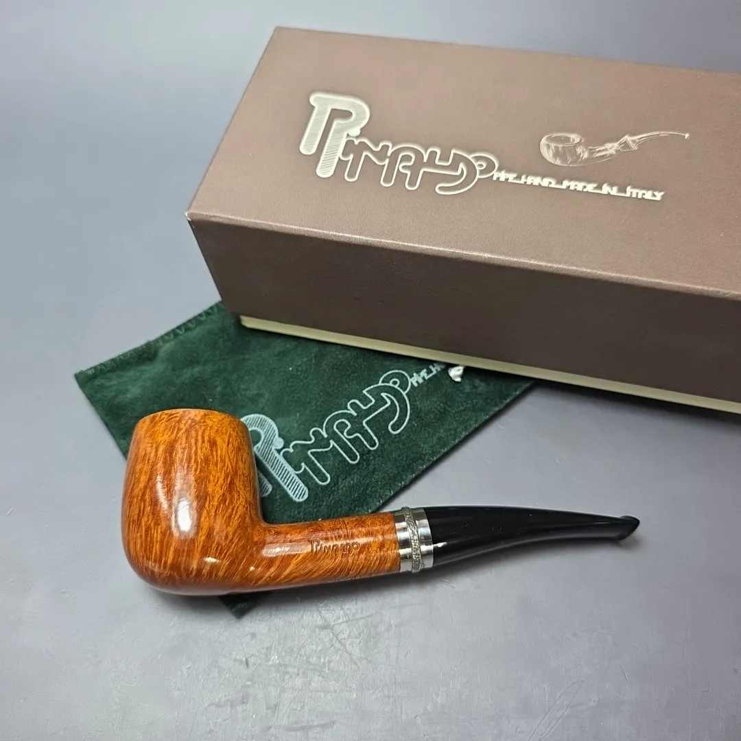 Rinaldo Triade YYY (2) Smooth Billiard w/ Silver Estate Briar Pipe, Unsmoked - Image 2
