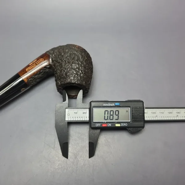 James Upshall Empire Acclaim Magnum Rusticated Bent Billiard Estate Briar Pipe, Unsmoked - Image 9