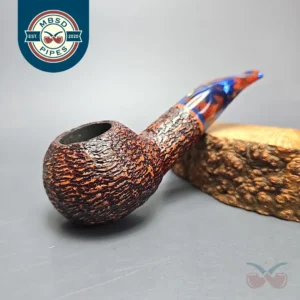 Savinelli Fantasia 320 KS Rusticated Author Estate Briar Pipe, Italian Estates