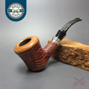 Ser Jacopo Pre-1994 Picta Van Gogh 1 S2 Partially Sandblasted Pot w/ Silver Estate Briar Pipe, Unsmoked