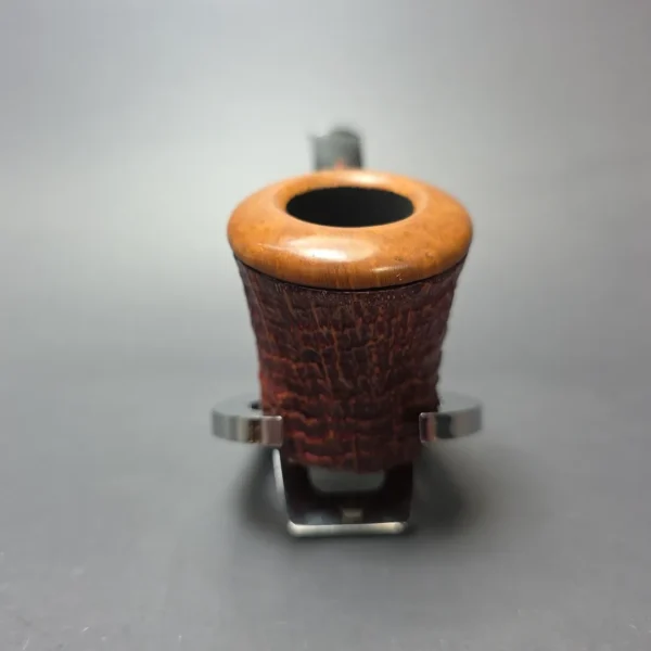Ser Jacopo Pre-1994 Picta Van Gogh 1 S2 Partially Sandblasted Pot w/ Silver Estate Briar Pipe, Unsmoked - Image 3