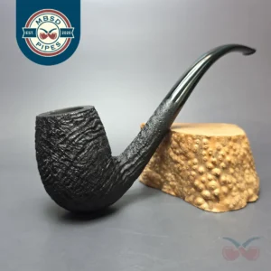 Pipe Tristan Magnum Sandblasted LC Bent Billiard Handmade Briar Pipe, New