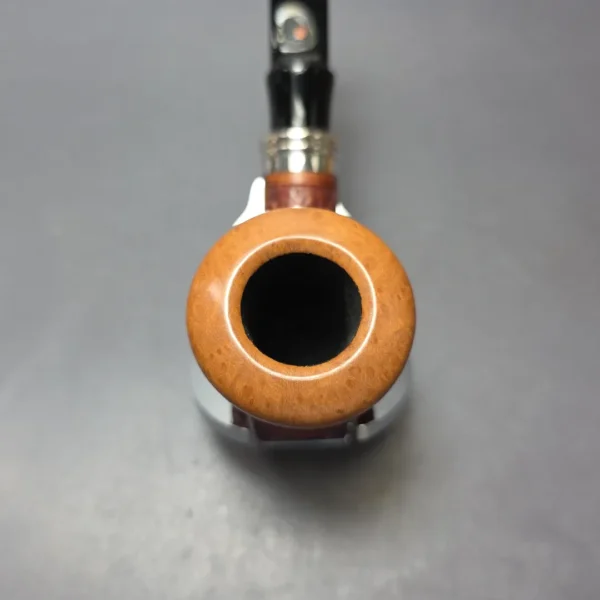Ser Jacopo Pre-1994 Picta Van Gogh 1 S2 Partially Sandblasted Pot w/ Silver Estate Briar Pipe, Unsmoked - Image 7