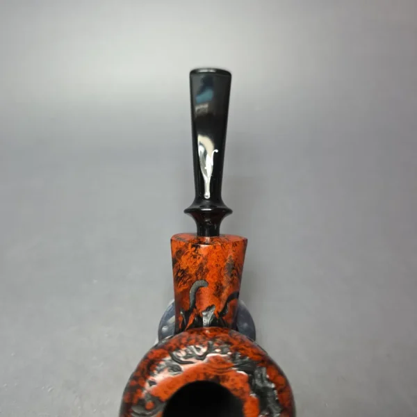 Nording Abstract Partially Rusticated Freehand Estate Briar Pipe, Unsmoked - Image 6