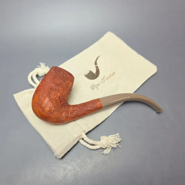 Pipe Tristan Sandblasted 120 LC Bent Billiard Handmade Briar Pipe, New - Image 14