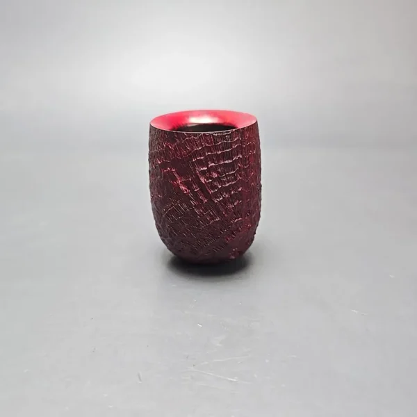 Dunhill 2018 Ruby Bark 6109 Sandblasted Canadian w/ Silver Estate Briar Pipe, Unsmoked - Image 3