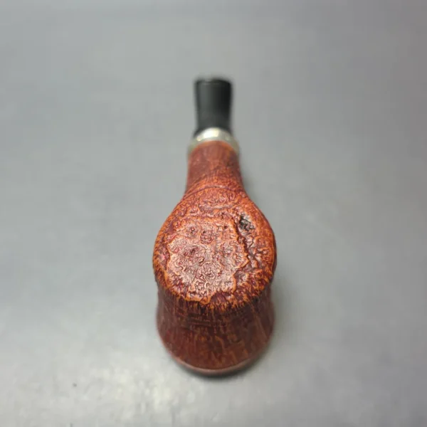 Ser Jacopo Pre-1994 Picta Van Gogh 1 S2 Partially Sandblasted Pot w/ Silver Estate Briar Pipe, Unsmoked - Image 9