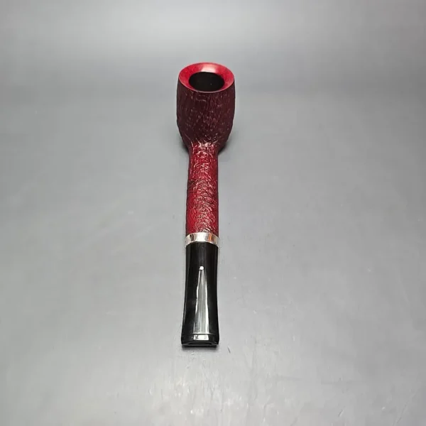 Dunhill 2018 Ruby Bark 6109 Sandblasted Canadian w/ Silver Estate Briar Pipe, Unsmoked - Image 5