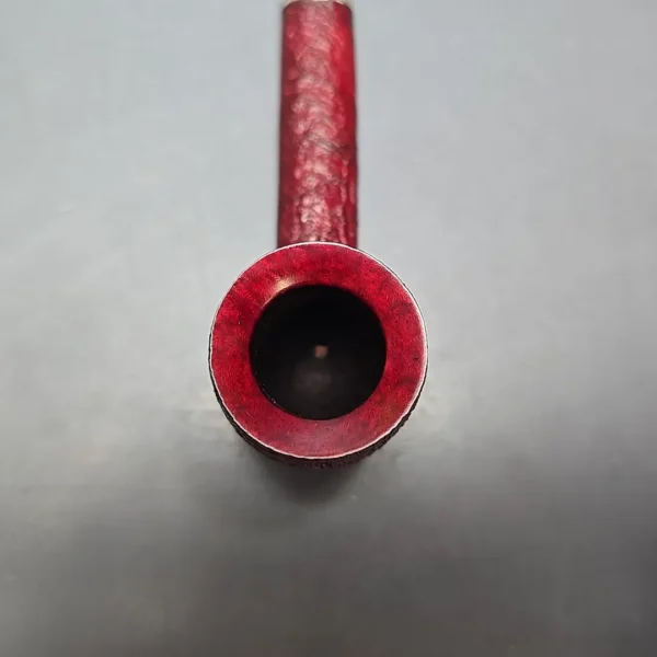 Dunhill 2018 Ruby Bark 6109 Sandblasted Canadian w/ Silver Estate Briar Pipe, Unsmoked - Image 6