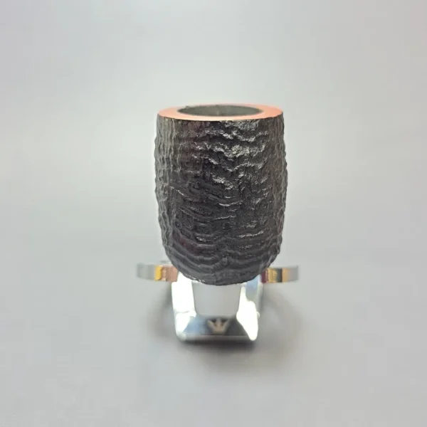 Stanwell (c.1980s-1990s) Partially Sandblasted Billiard w/ Bamboo Estate Briar Pipe, Danish Estates - Image 3