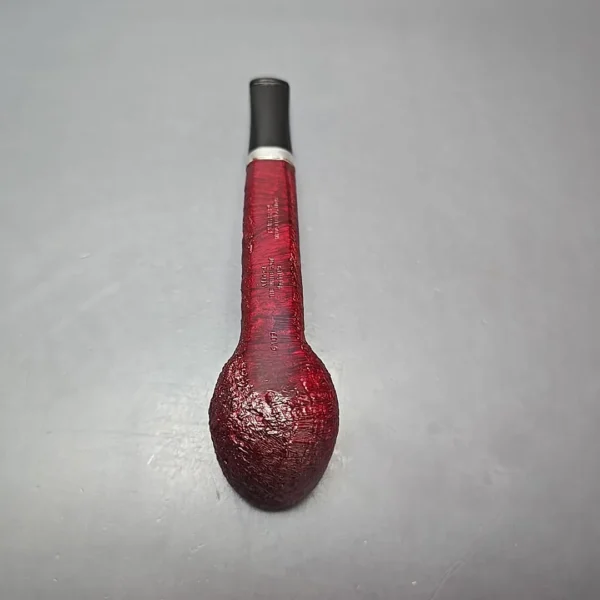 Dunhill 2018 Ruby Bark 6109 Sandblasted Canadian w/ Silver Estate Briar Pipe, Unsmoked - Image 9
