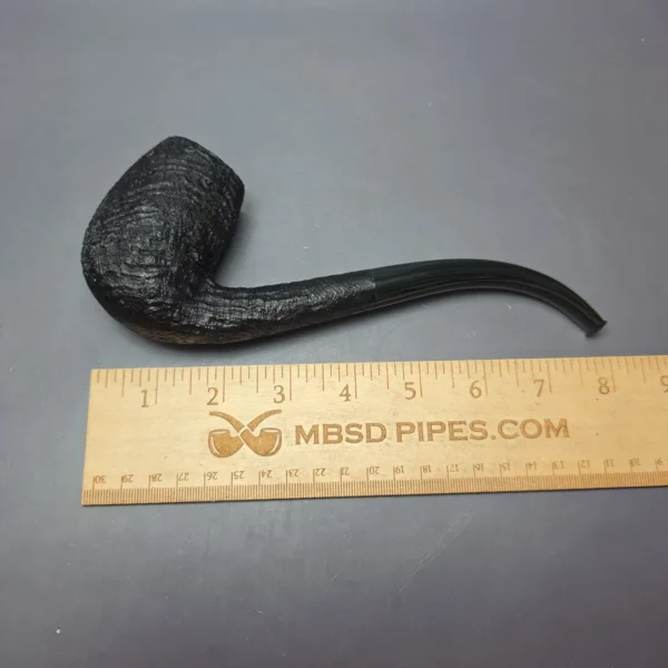 Pipe Tristan Magnum Sandblasted LC Bent Billiard Handmade Briar Pipe, New - Image 11